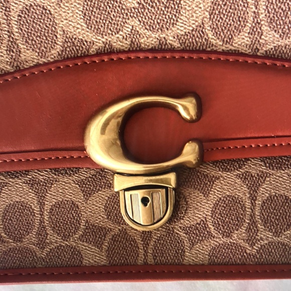 Coach Studio Shoulder Bag In Signature Canvas Brass/Tan/Rust - Picture 5 of 6